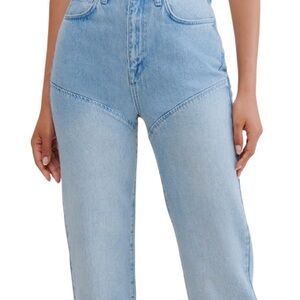 Triarchy Stirrup 100% Organic Cotton Light Wash Blue Straight Leg Denim Jeans 24